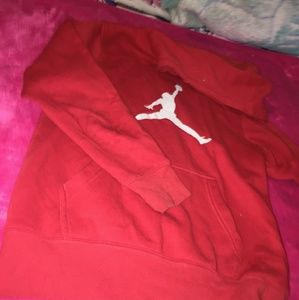 Kids red jordan hoodie